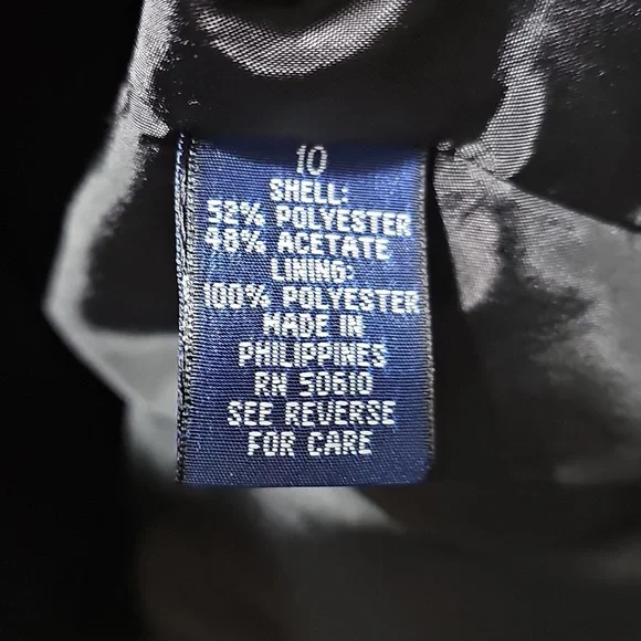 Preston & York Elegant Black Button-Up Blazer Size 10 - Picture 5 of 7